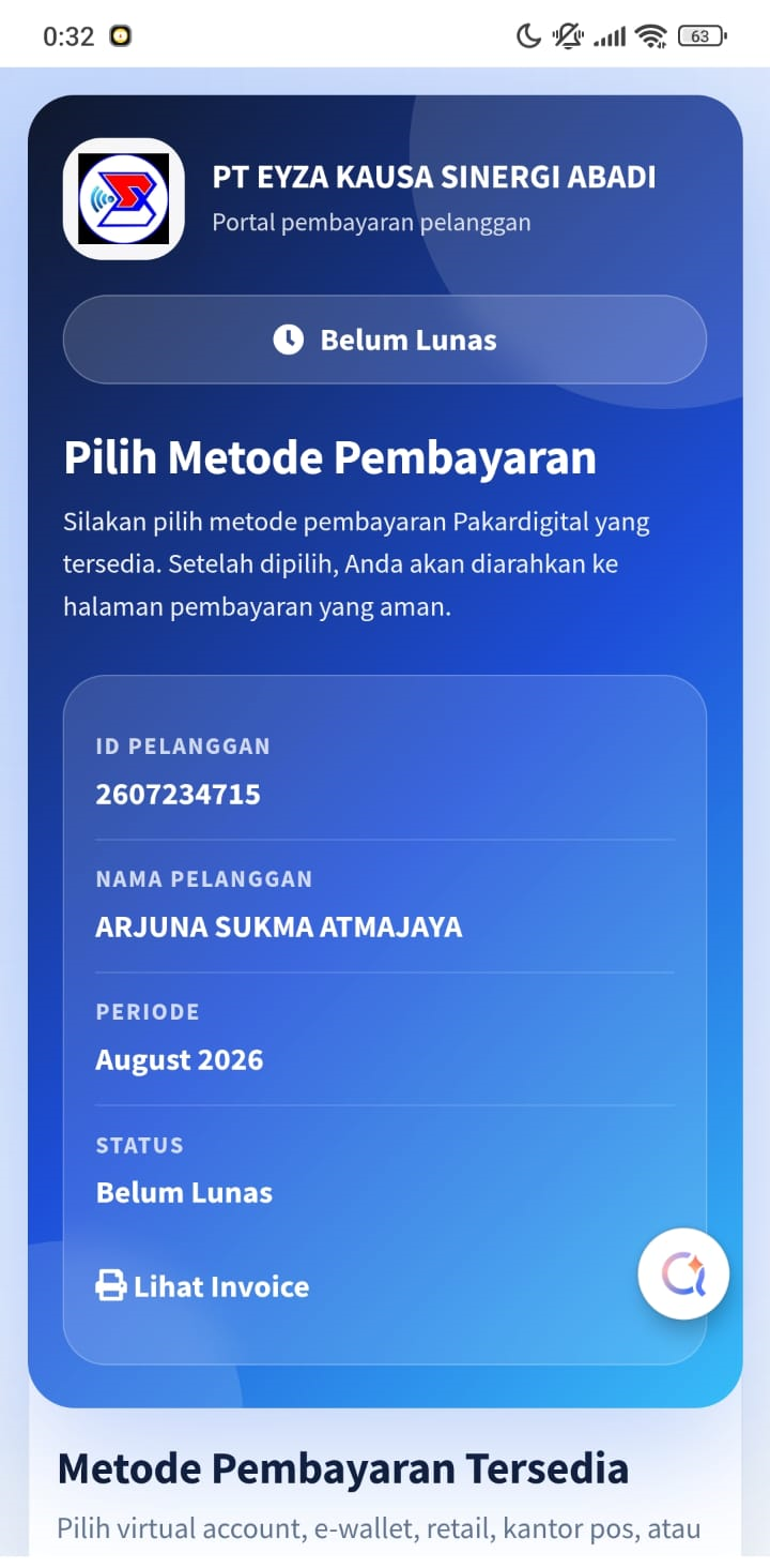 Tutorial pembayaran Virtual Account